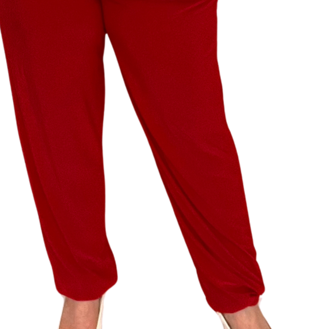 ROCKTHOSECURVES PLAIN COWL NECK JUMPSUIT WITH SIDE POCKETS