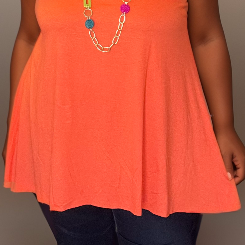 Sleeveless Swing Vest with Necklace