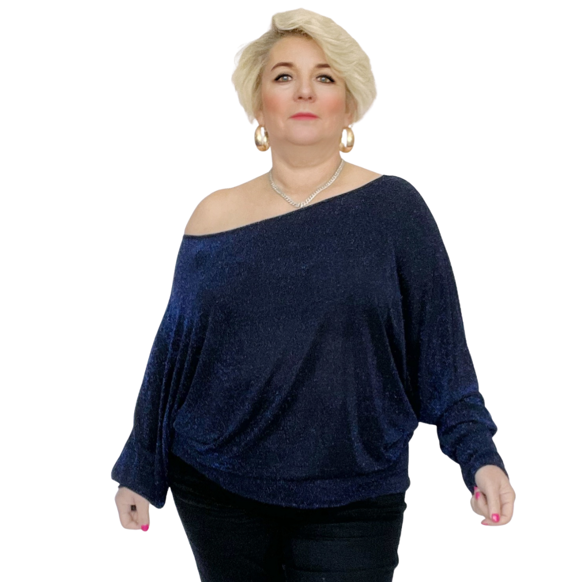 SPARKLY SHIMMER OFF SHOULDER BARDOT TOP