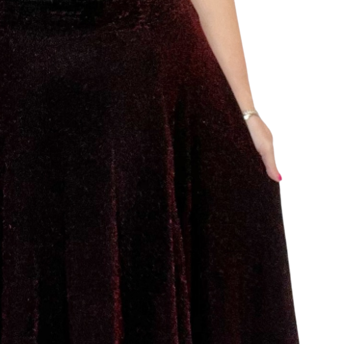 SPARKLY ELASTIC WAIST A-LINE SWING SKIRT PARTY EVENING STYLE