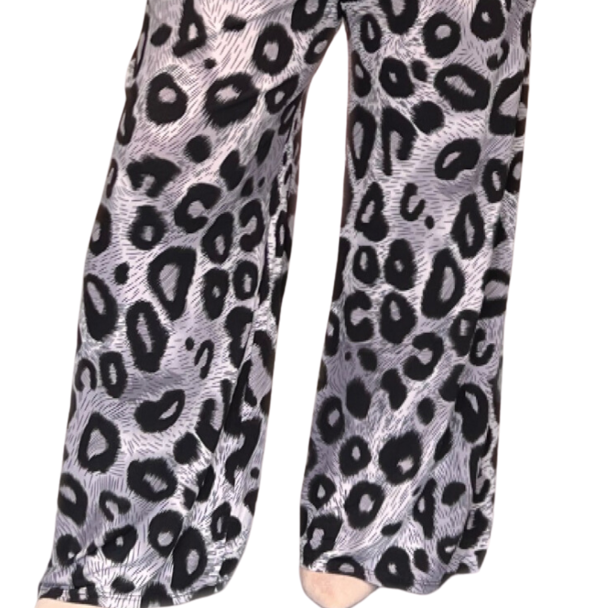 ROCKTHOSECURVES PEACOCK PRINT ELASTICATED WAIST PALAZZO TROUSERS