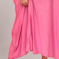 ROCKTHOSECURVES BRIGHT PINK OVERSIZED KAFTAN DRESS