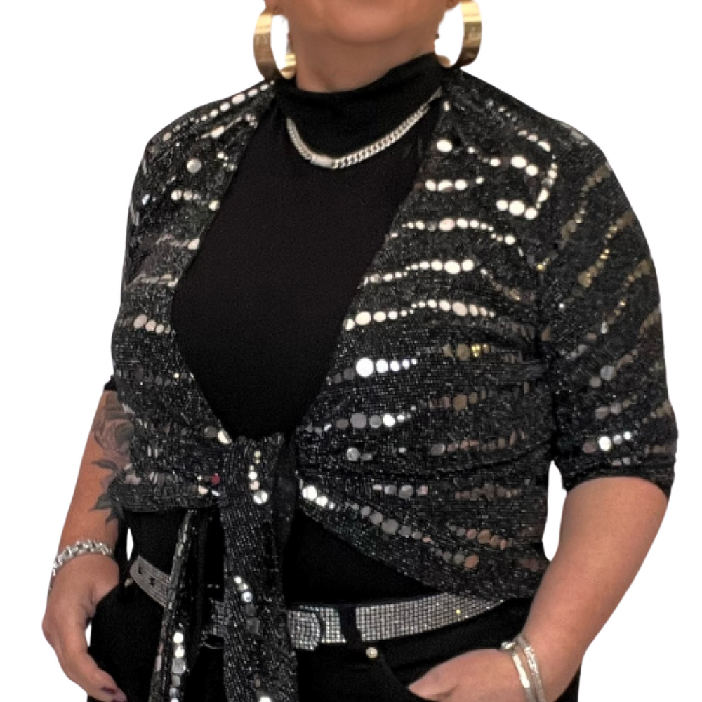 Sequin shrug online