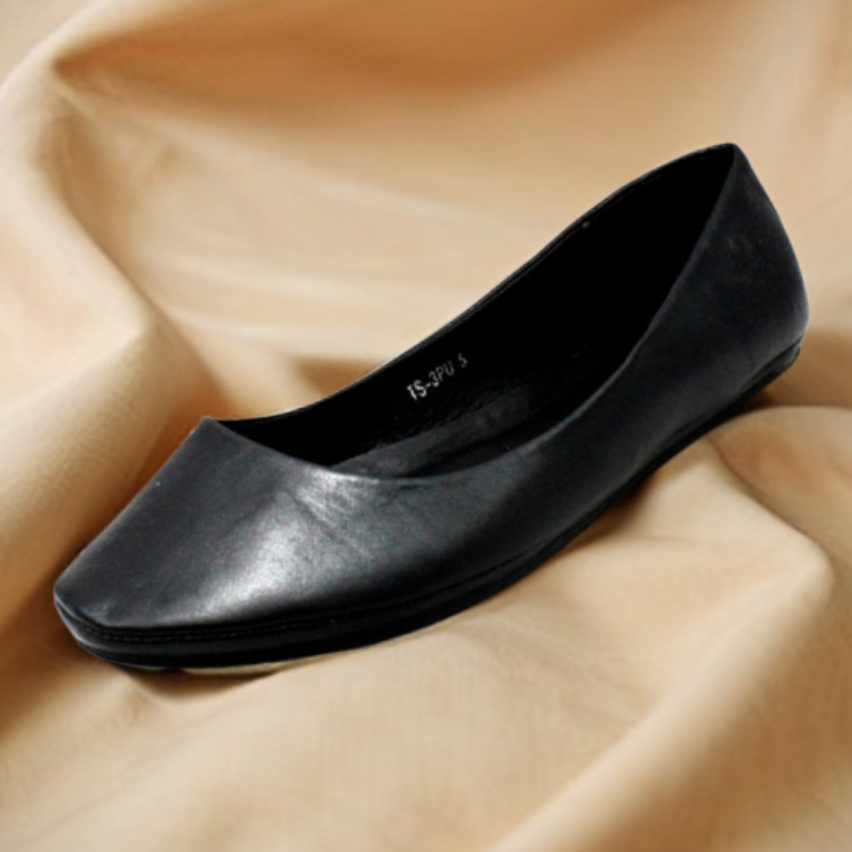 ROCKTHOSECURVES BLACK MATT FLAT BALLERINA PUMPS SHOES