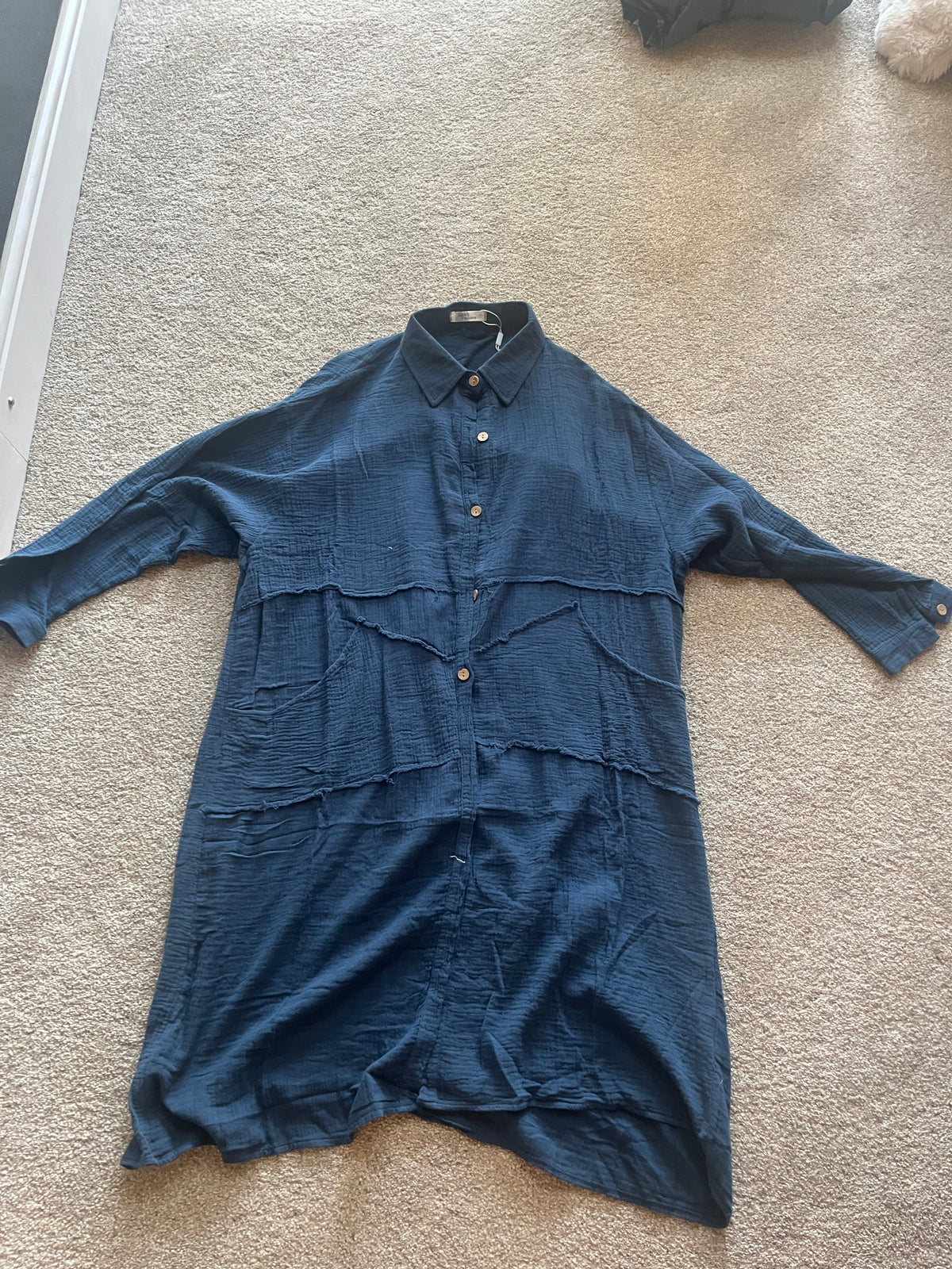 buttoned shirt dress