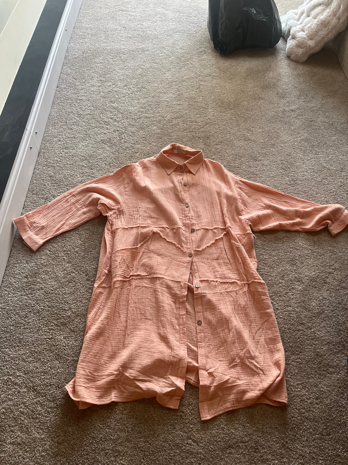 buttoned shirt dress