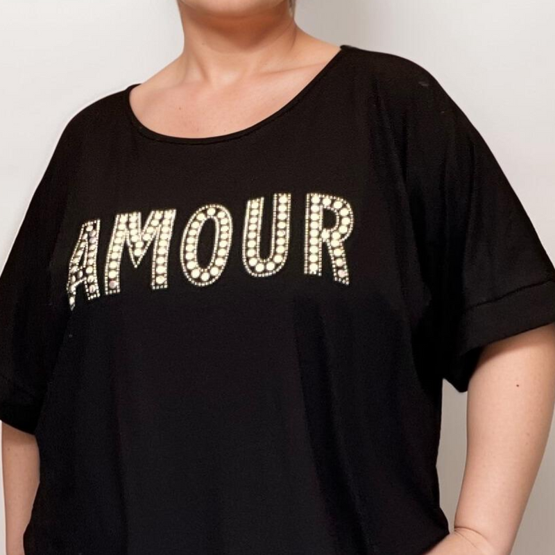 Studded Short Sleeve Cotton T-Shirt