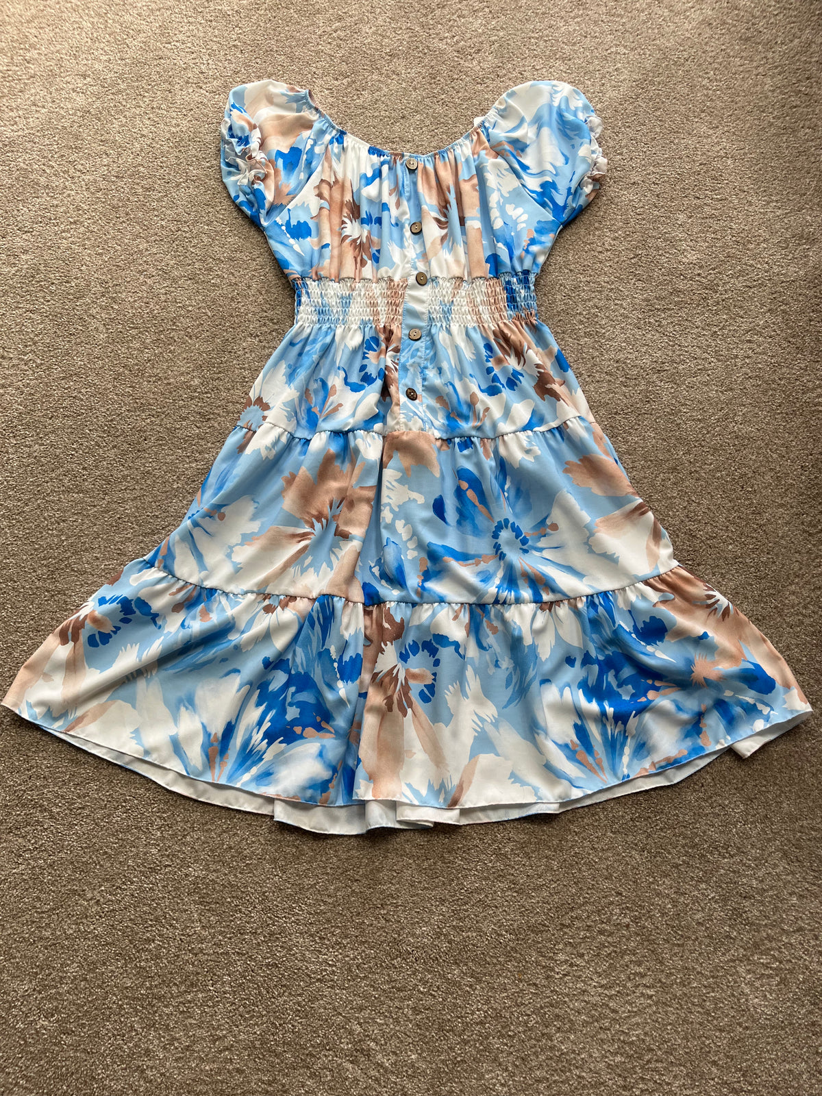 floral abstract middi dress