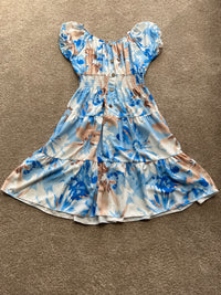 floral abstract middi dress