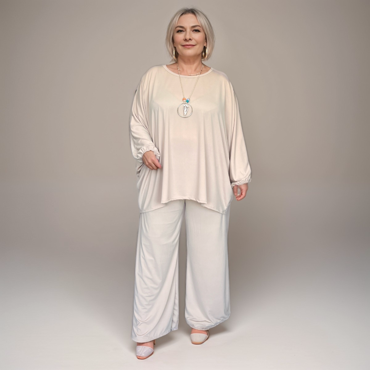 ROCKTHOSECURVES TWO PIECE PALAZZO TROUSERS + BATWING TOP OUTFIT