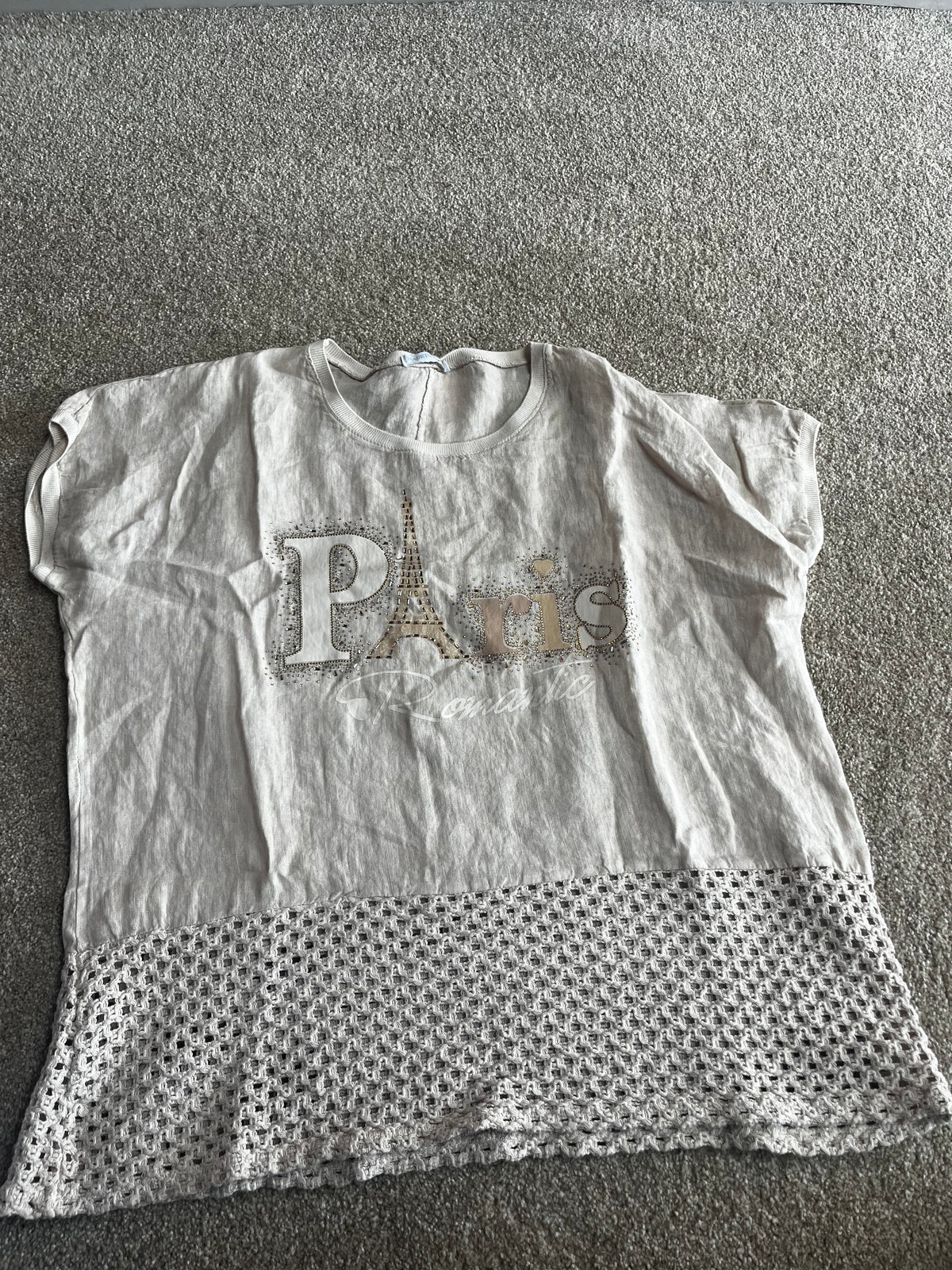 paris sequin print top with netted bottom (Copy)