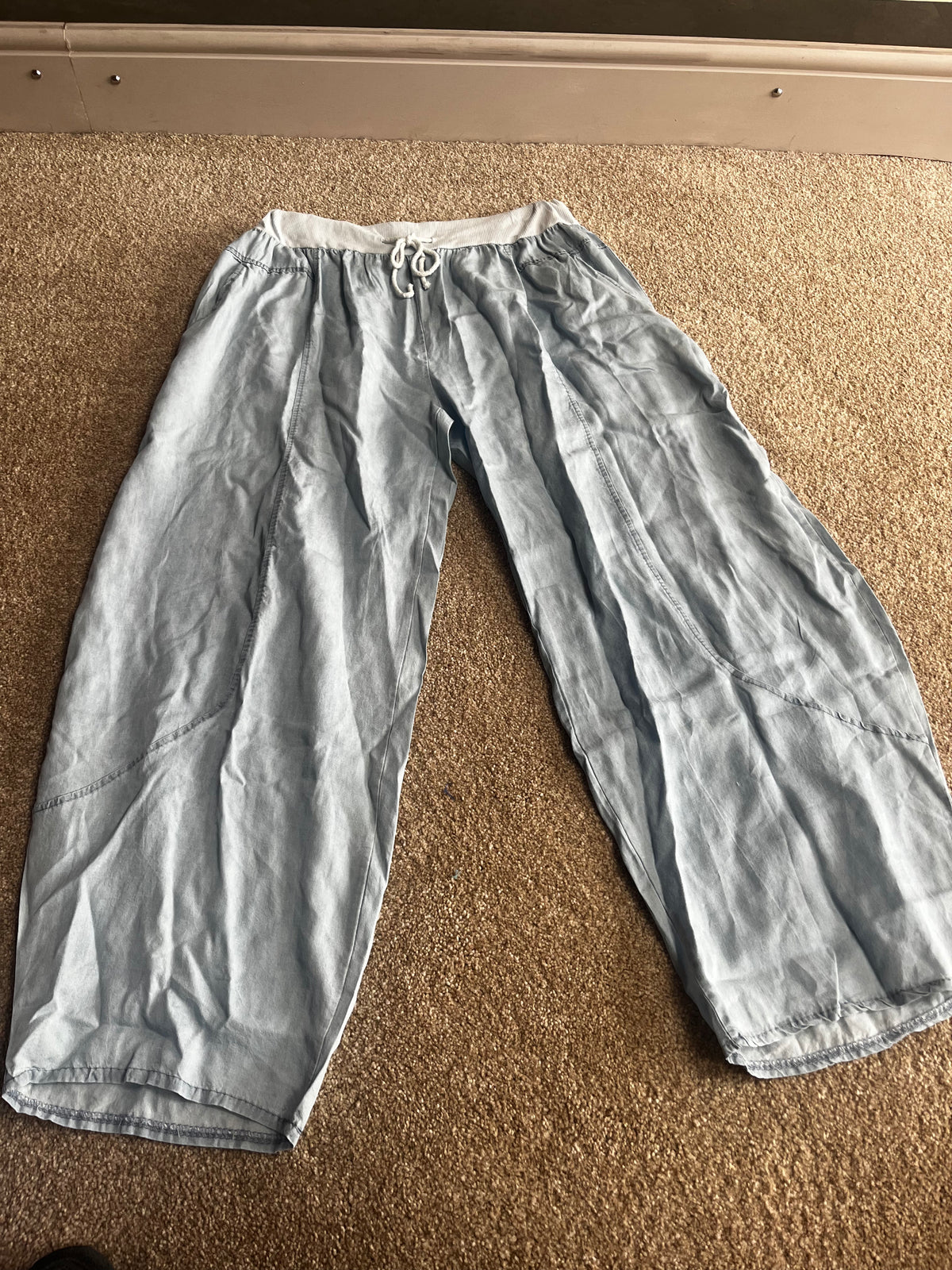 blue joggers