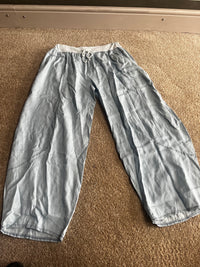 blue joggers