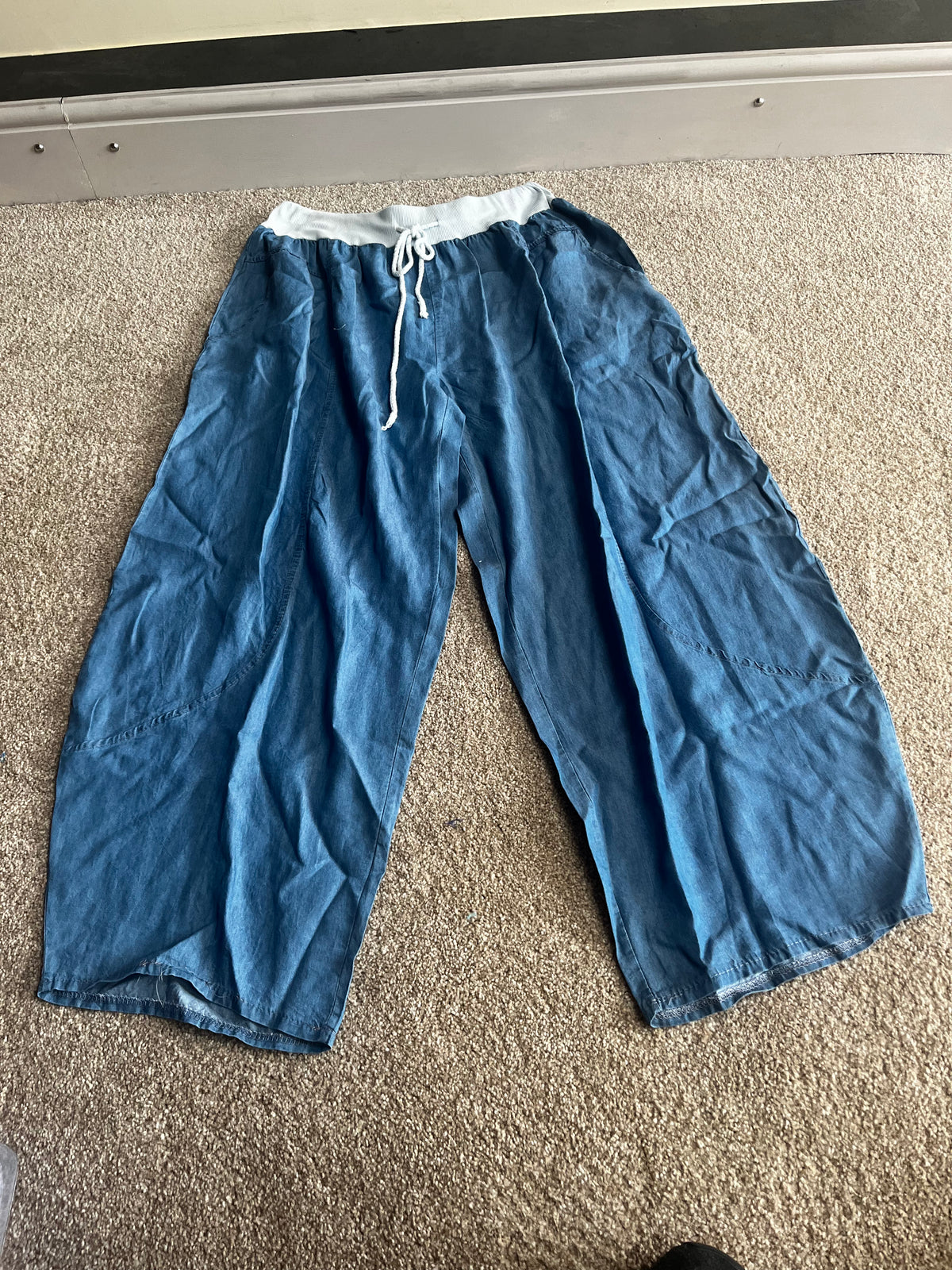 blue joggers