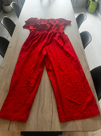 plain red jumpsuit