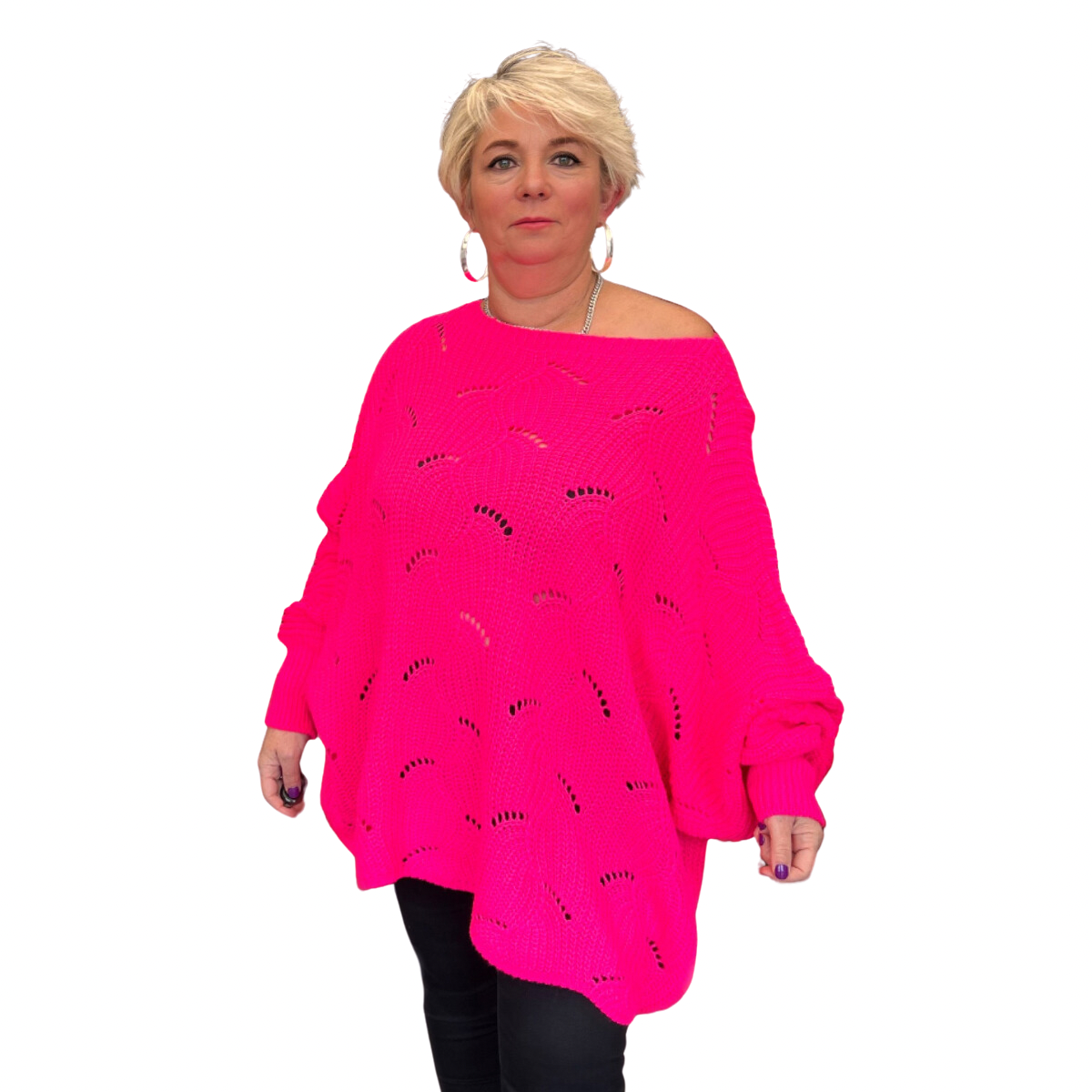 Oversized 2025 batwing sweater