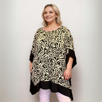 ROCKTHOSECURVES OVERSIZED SOFT STRETCHY KAFTAN WITH PANEL EDGING