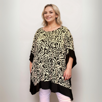 Oversized Soft Stretchy Kaftan with Panel Edging