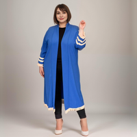 ROCKTHOSECURVES LONG DUSTER JACKET WITH TASSEL EDGING