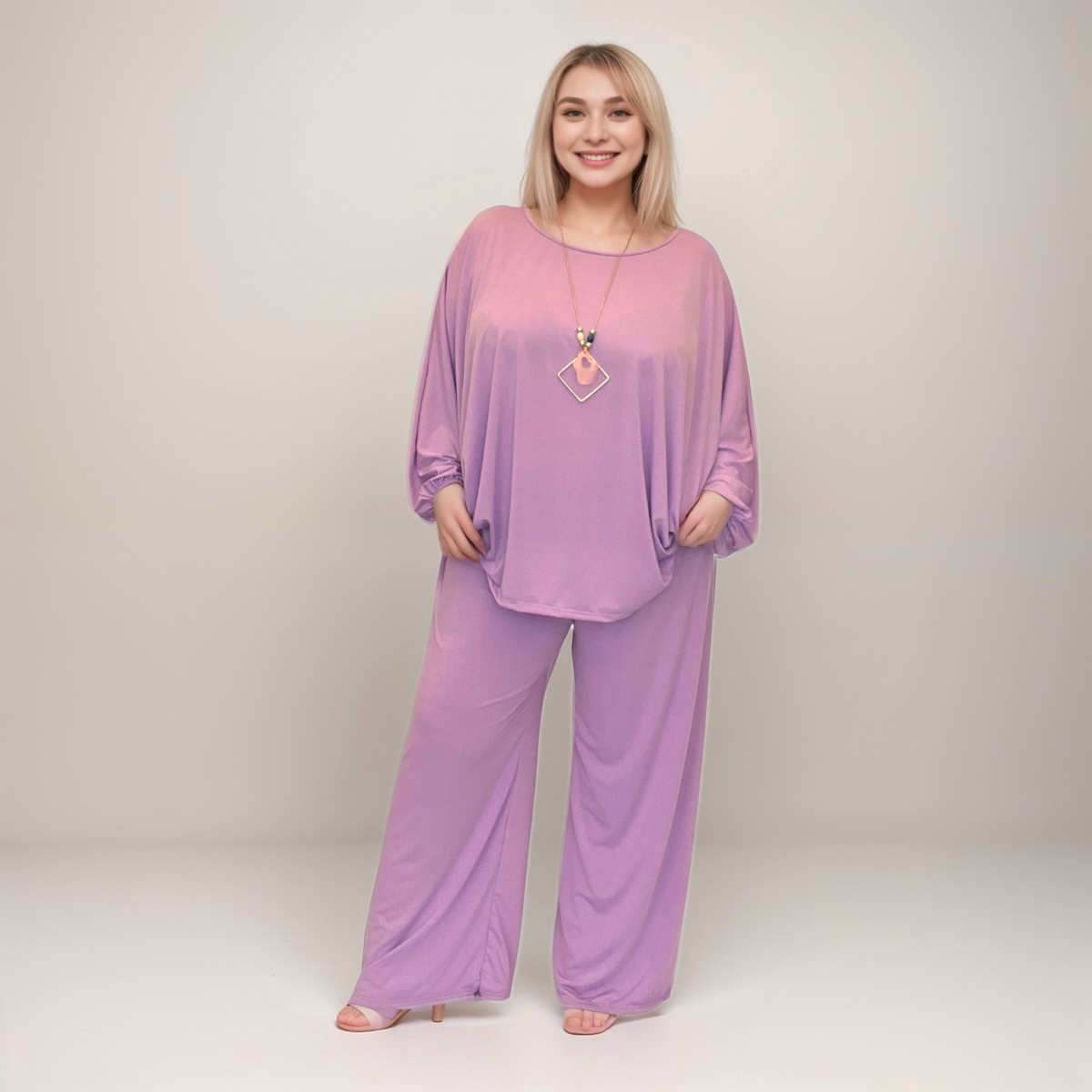 ROCKTHOSECURVES TWO PIECE PALAZZO TROUSERS + BATWING TOP OUTFIT