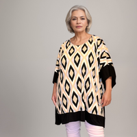 Oversized Soft Stretchy Kaftan with Panel Edging