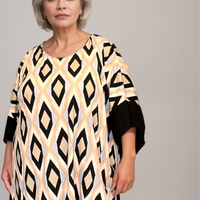 Oversized Soft Stretchy Kaftan with Panel Edging