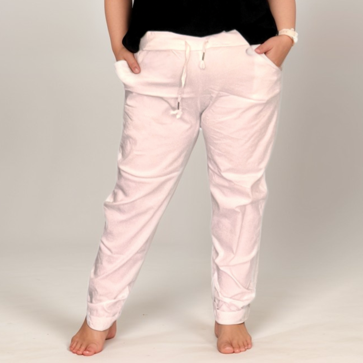 ROCKTHOSECURVES STRETCHY PLAIN TROUSERS / JEANS WITH SIDE POCKETS