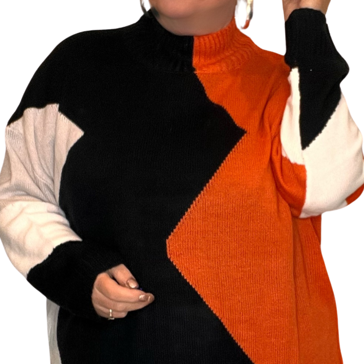 TURTLE NECK BLOCK COLOUR LONG SLEEVE JUMPER