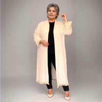 ROCKTHOSECURVES LONG DUSTER JACKET WITH TASSEL EDGING