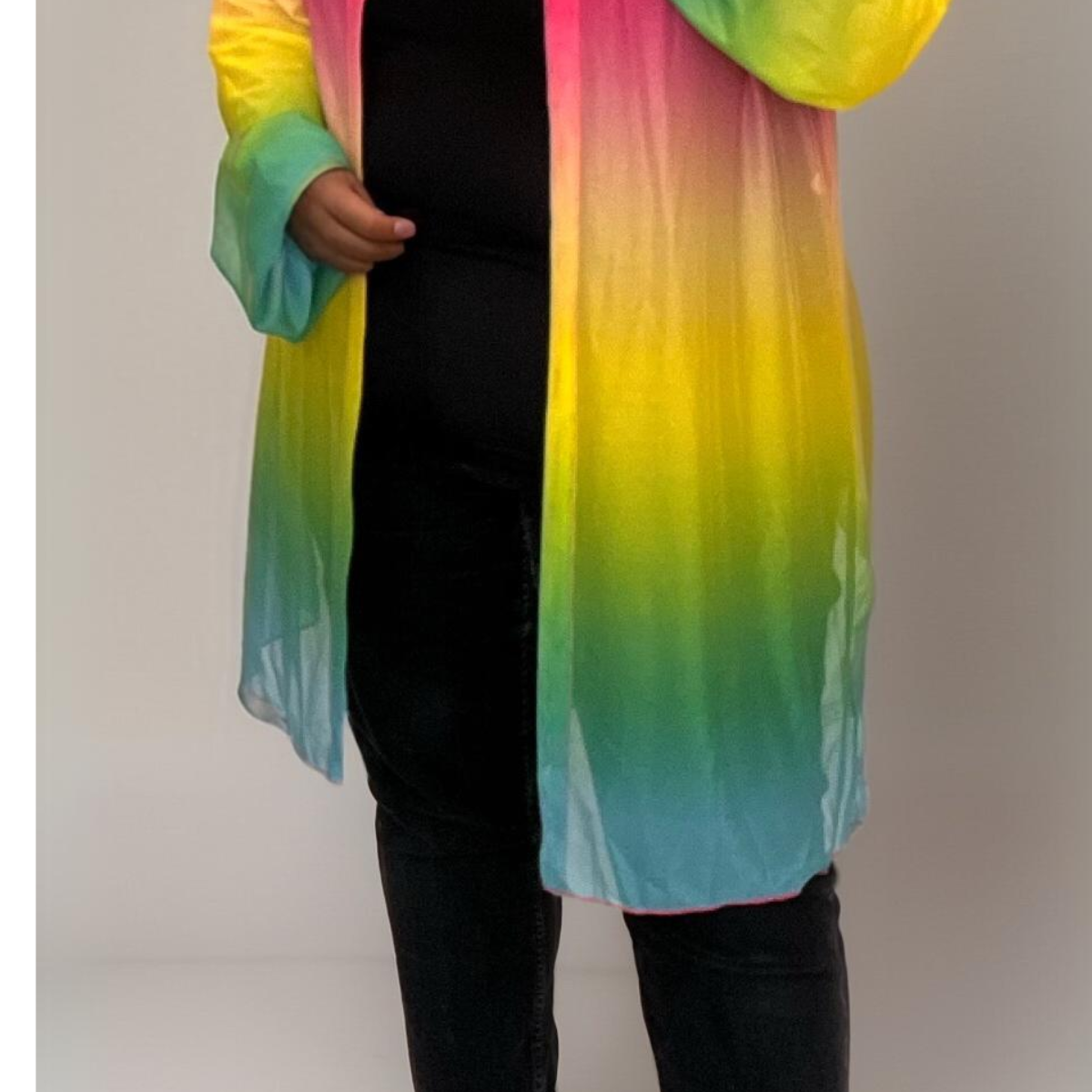 ROCKTHOSECURVES MULTI COLOURED LONG LENGTH SHIRT / BLOUSE