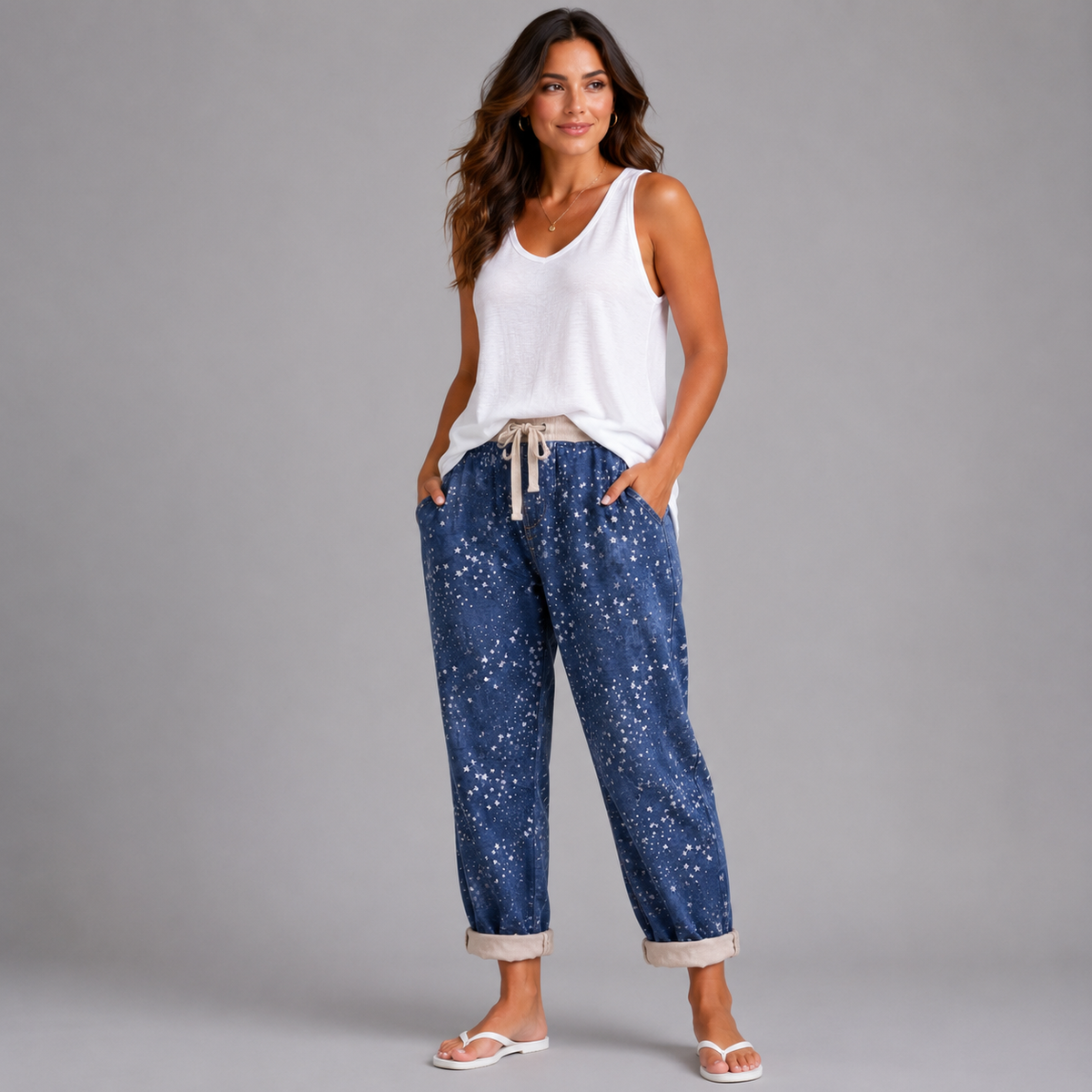 dark denim blue with stars joggers (Copy)