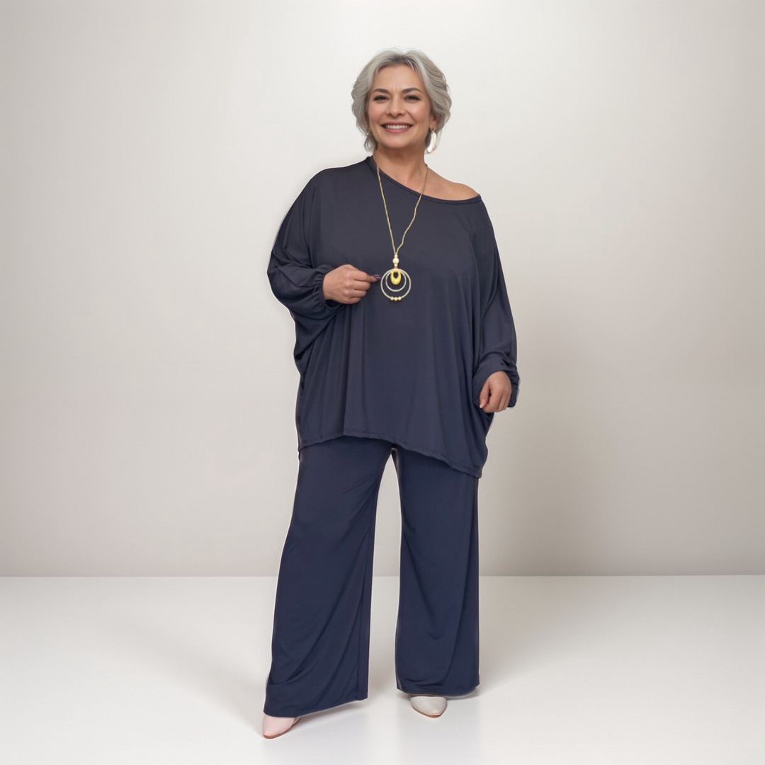 ROCKTHOSECURVES TWO PIECE PALAZZO TROUSERS + BATWING TOP OUTFIT