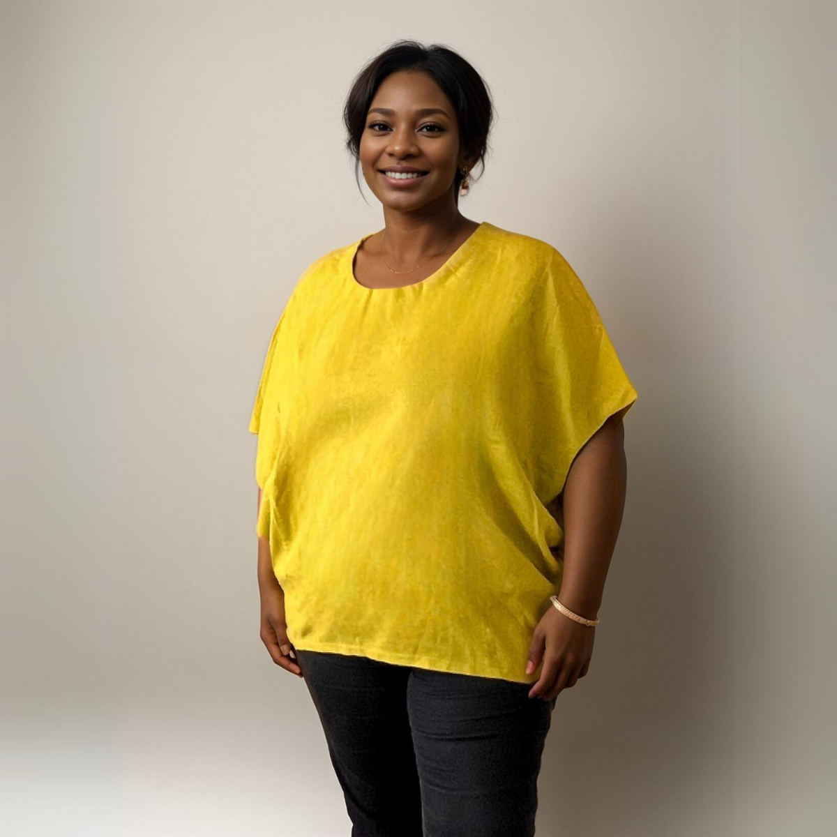 ROCKTHOSECURVES LINEN BATWING BLOUSE / TOP