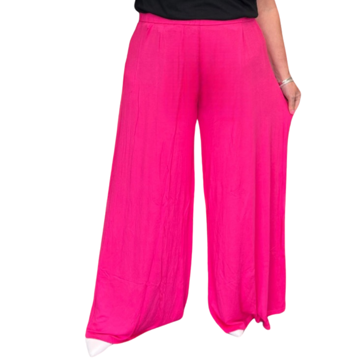 Elasticated waist palazzo trousers hotsell