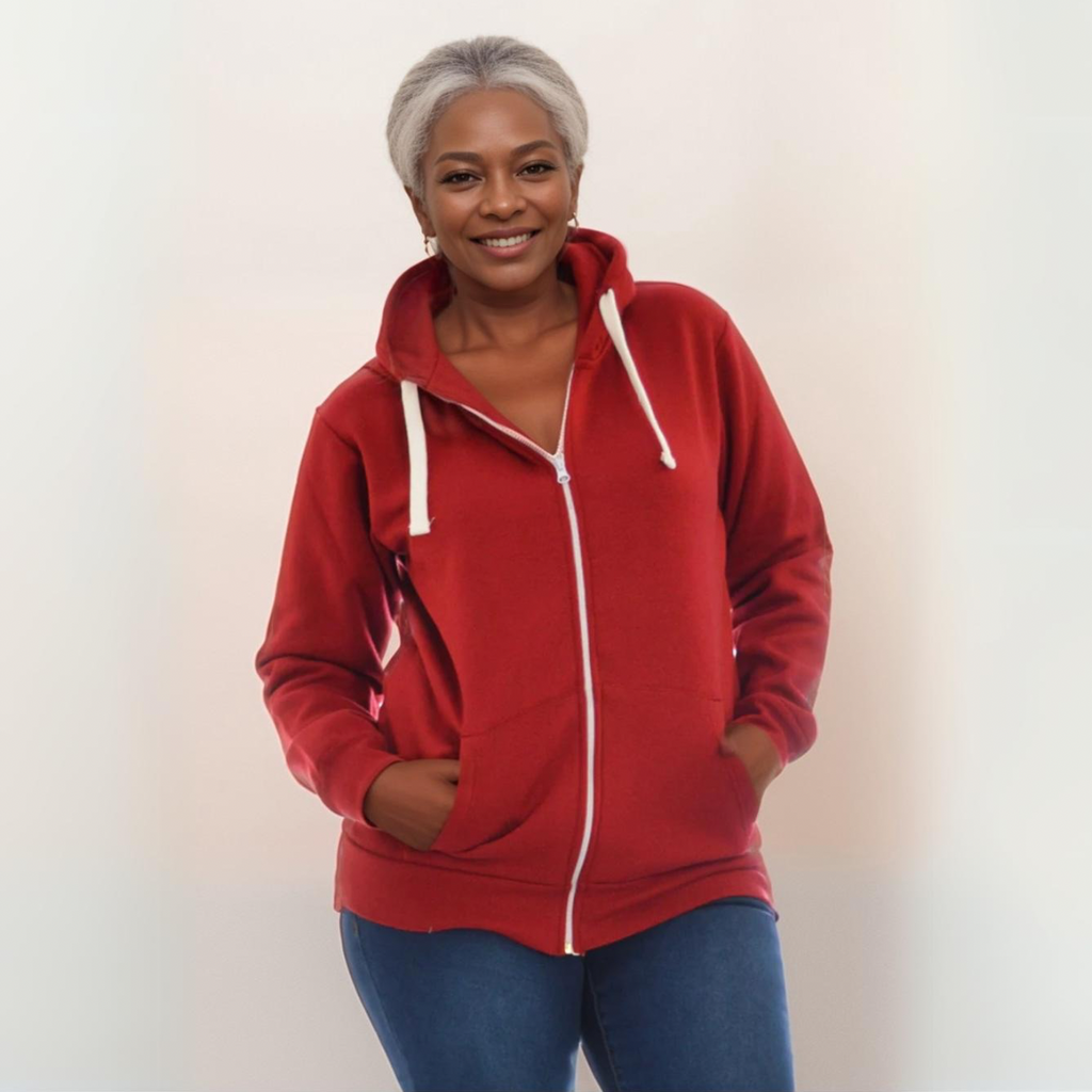 ZIP UP HOODIE PLUS SIZE JACKET
