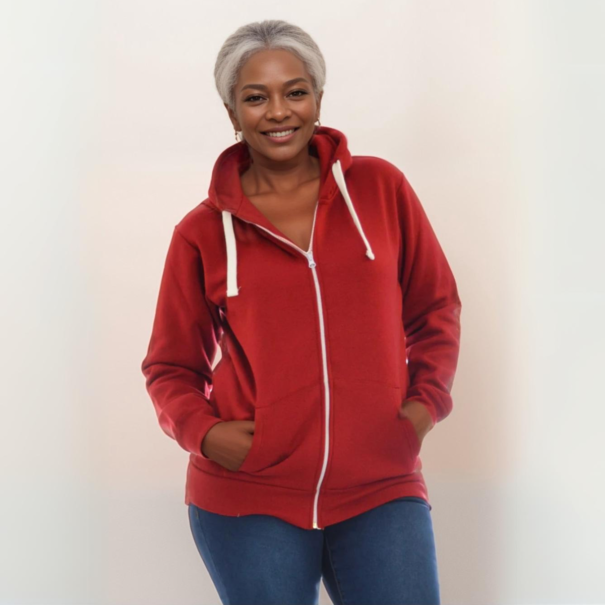 ROCKTHOSECURVES ZIP UP HOODY PLUS SIZE JACKET