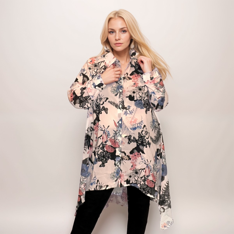 ROCKTHOSECURVES LONG LENGTH HANKY HEM BLOUSE / SHIRT