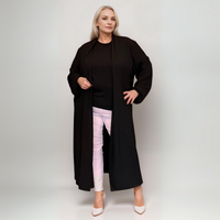 ROCKTHOSECURVES LONG SLEEVE OPEN FRONT DUSTER JACKET