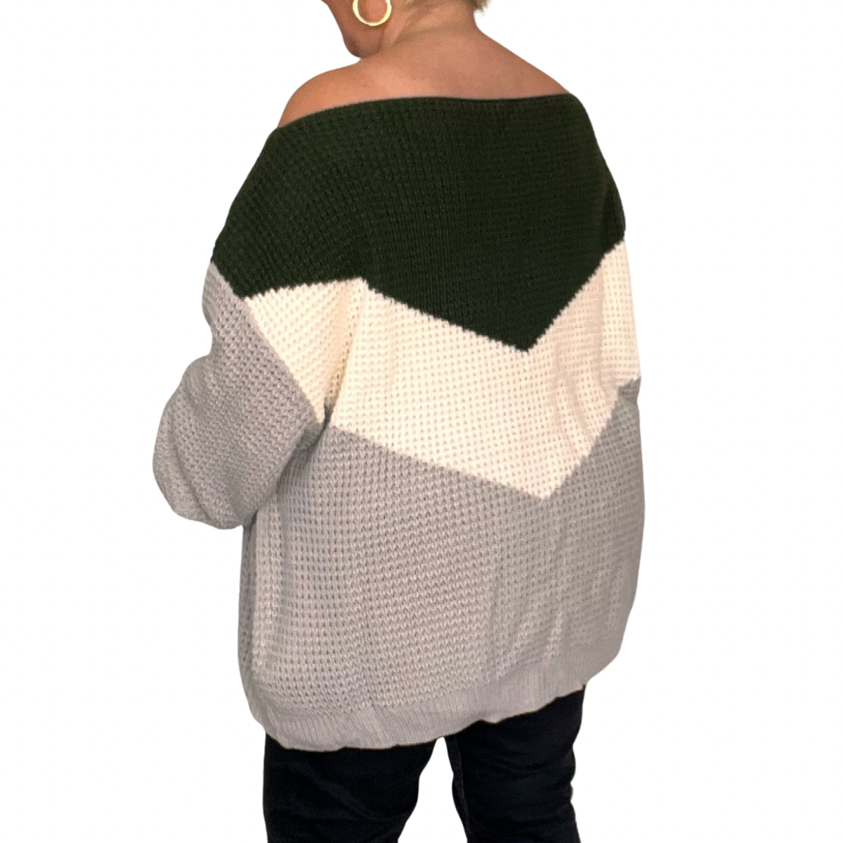 OFF SHOULDER LOOSE VITTING V PANEL JUMPER