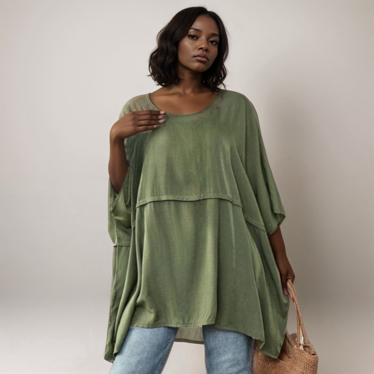 ROCKTHOSECURVES OVERSIZED LONG LENGTH KAFTAN / BLOUSE