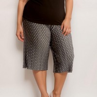 ROCKTHOSECURVES POLKA DOT CRINKLE PLEATED ELASTIC WAIST CULOTTES / LONG SHORTS