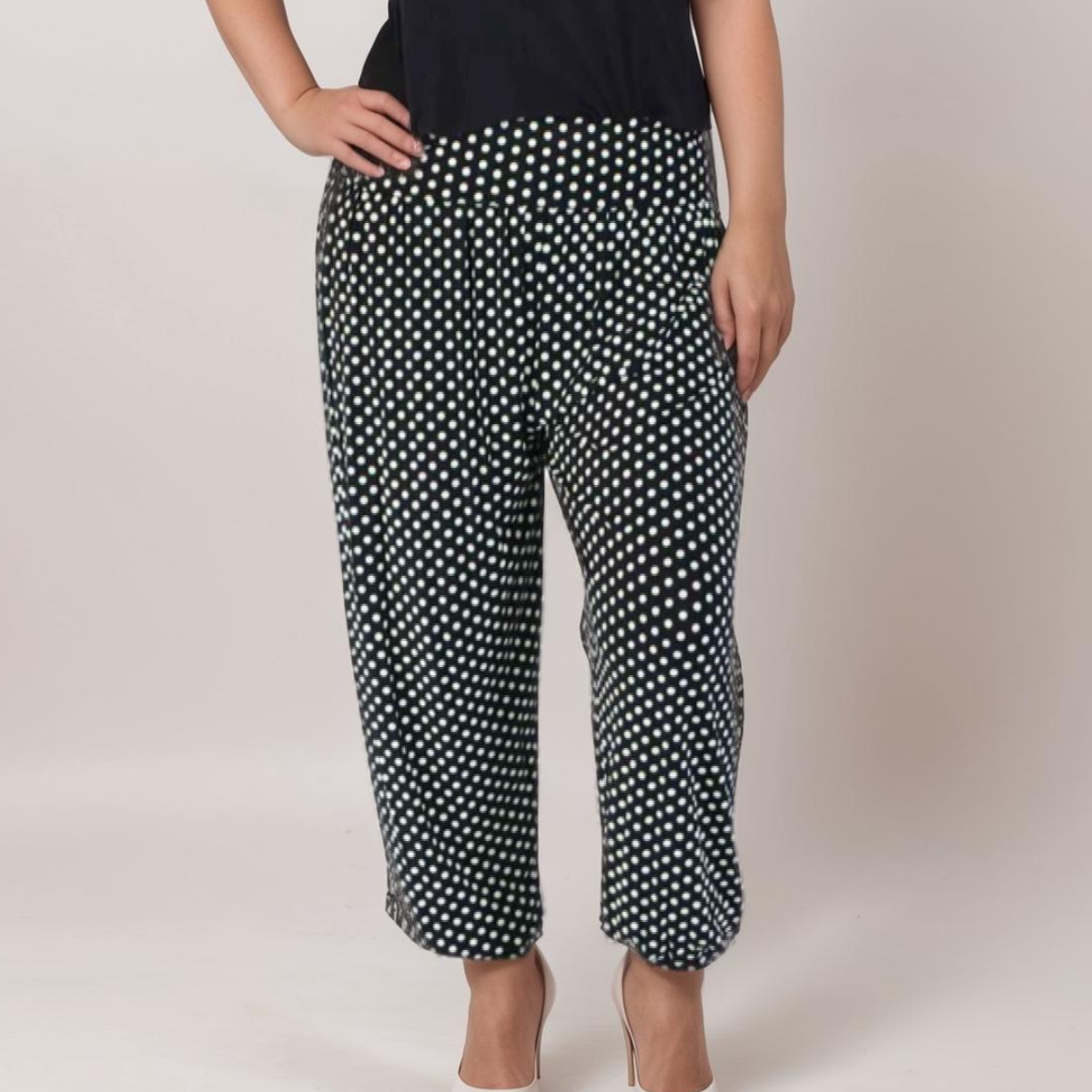 ROCKTHOSECURVES POLKA DOT HIGH RISE HAREM PANTS ALI BABA TROUSERS