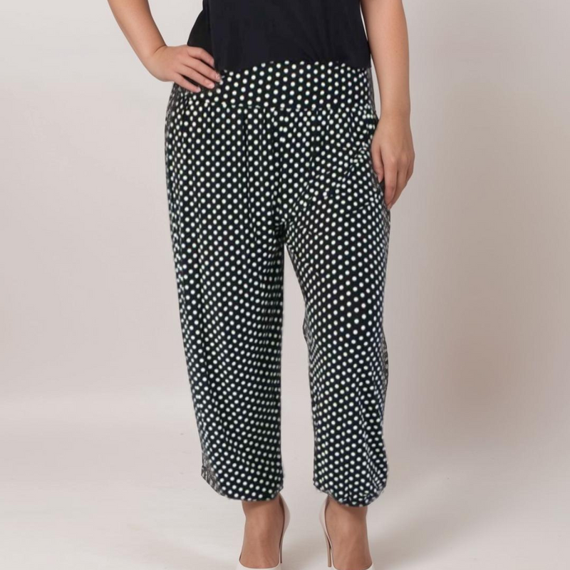 ROCKTHOSECURVES POLKA DOT HIGH RISE HAREM PANTS ALI BABA TROUSERS