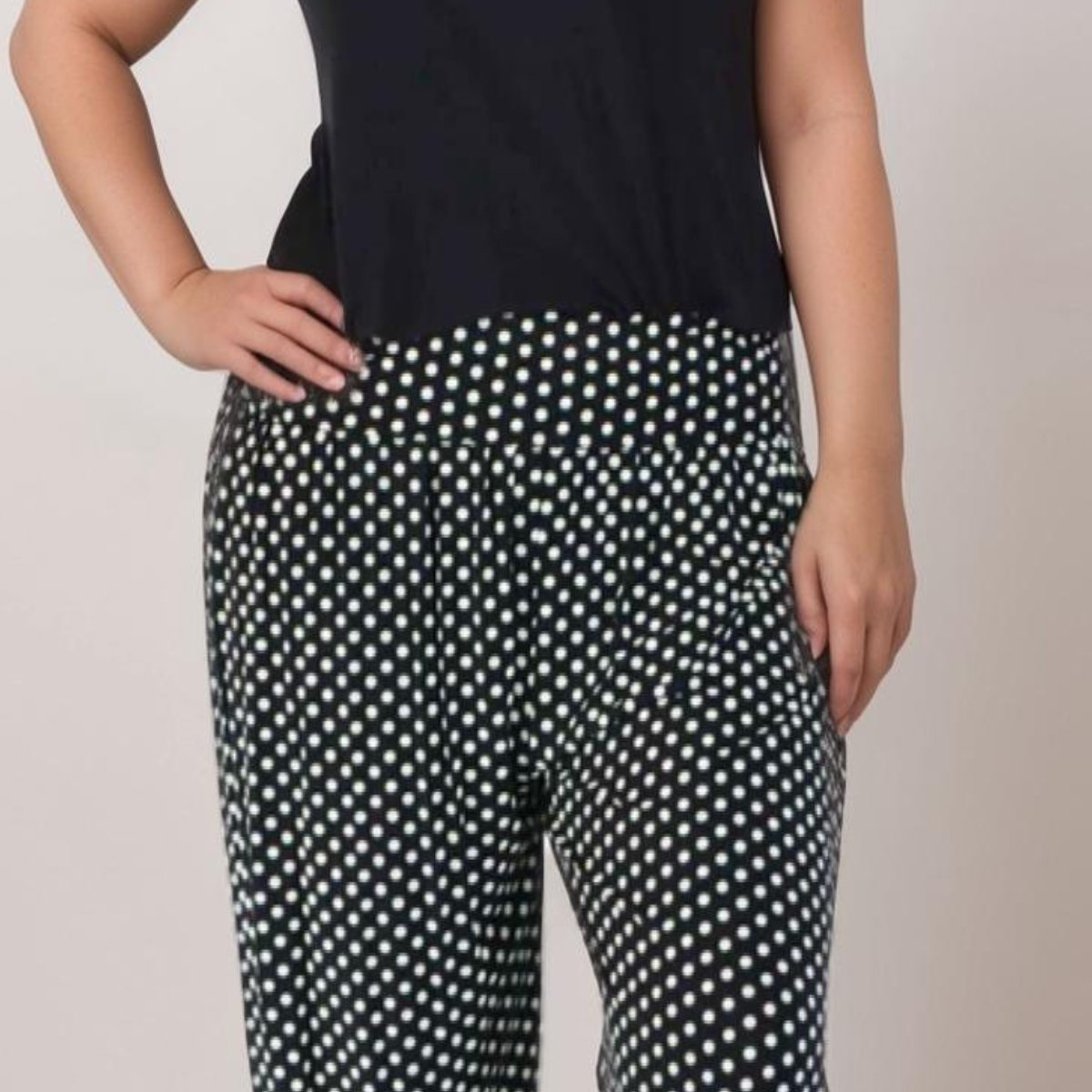 ROCKTHOSECURVES POLKA DOT HIGH RISE HAREM PANTS ALI BABA TROUSERS