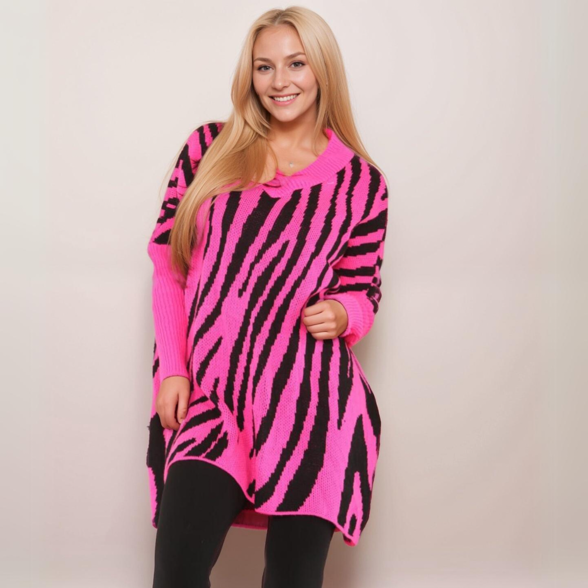 STRIPED OVERSIZED LONG JUMPER