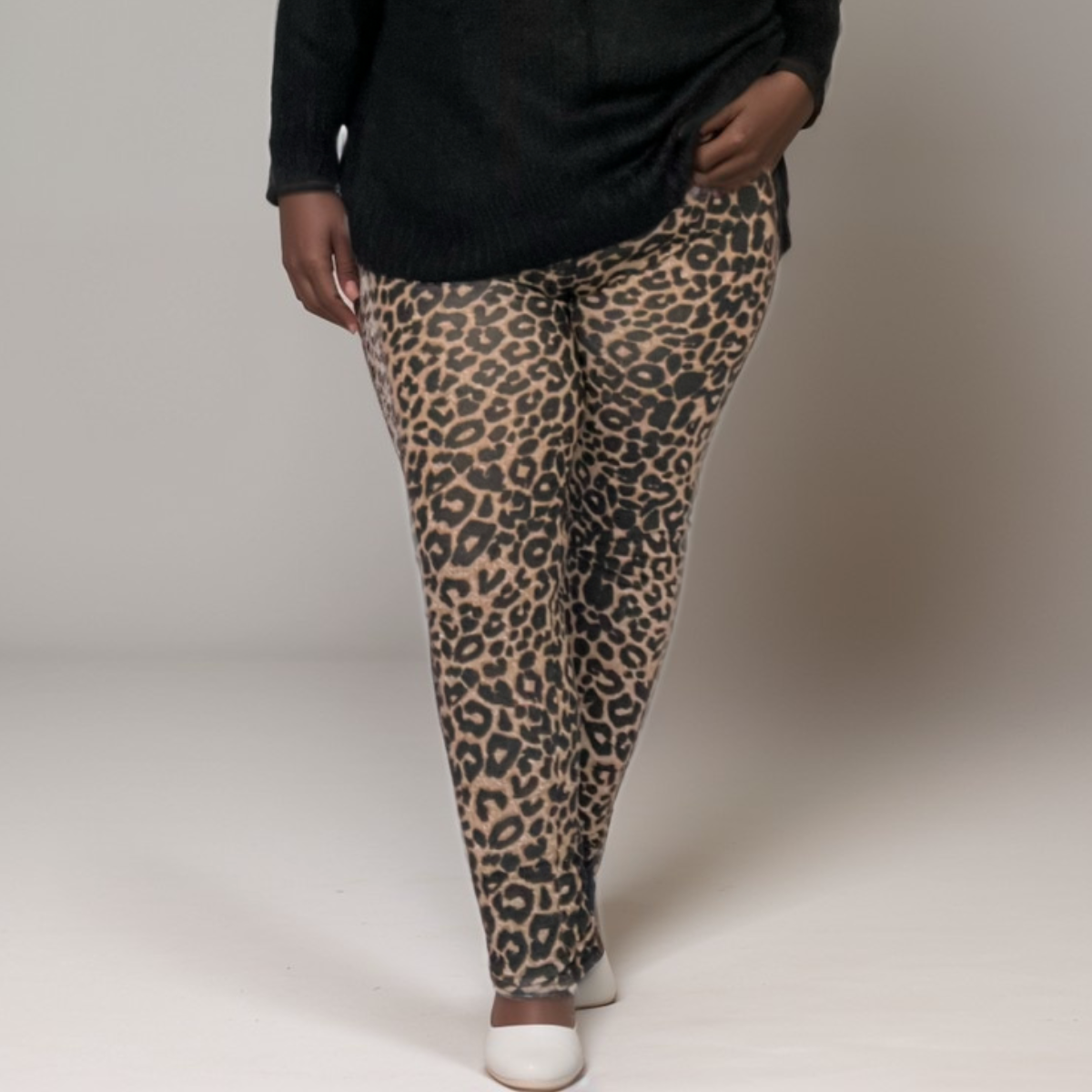 ROCKTHOSECURVES LEOPARD PRINT SOFT STRETCHY LEGGINGS