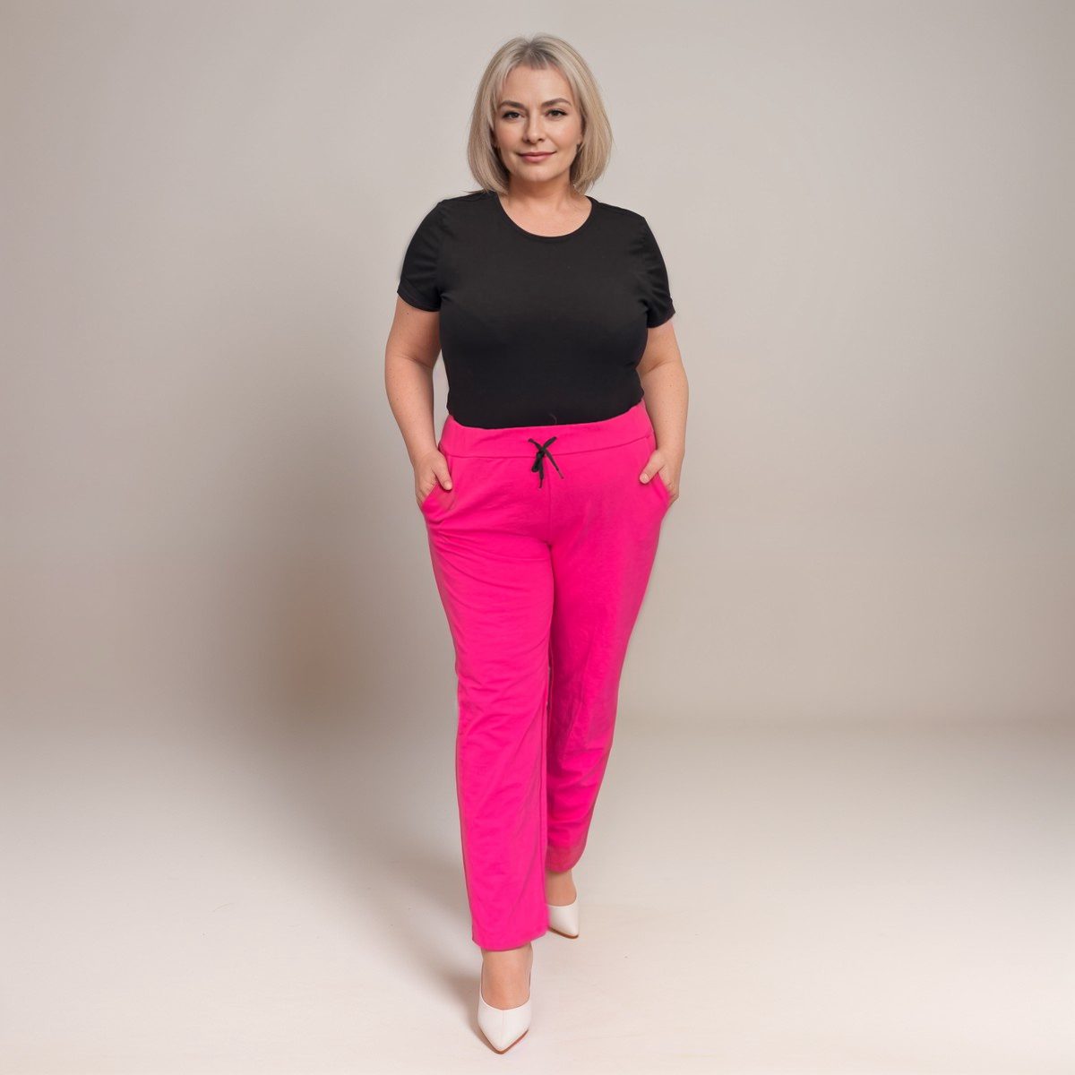 ROCKTHOSECURVES BRIGHT COLOURED JOGGERS ELASTIC WAIST TROUSERS WITH POCKETS