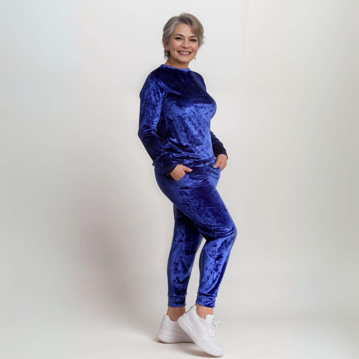 Crushed velour tracksuit online