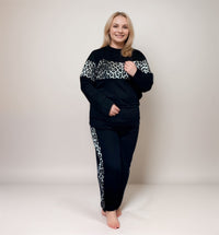 ROCKTHOSECURVES TRACKSUIT WITH LEOPARD PANELS