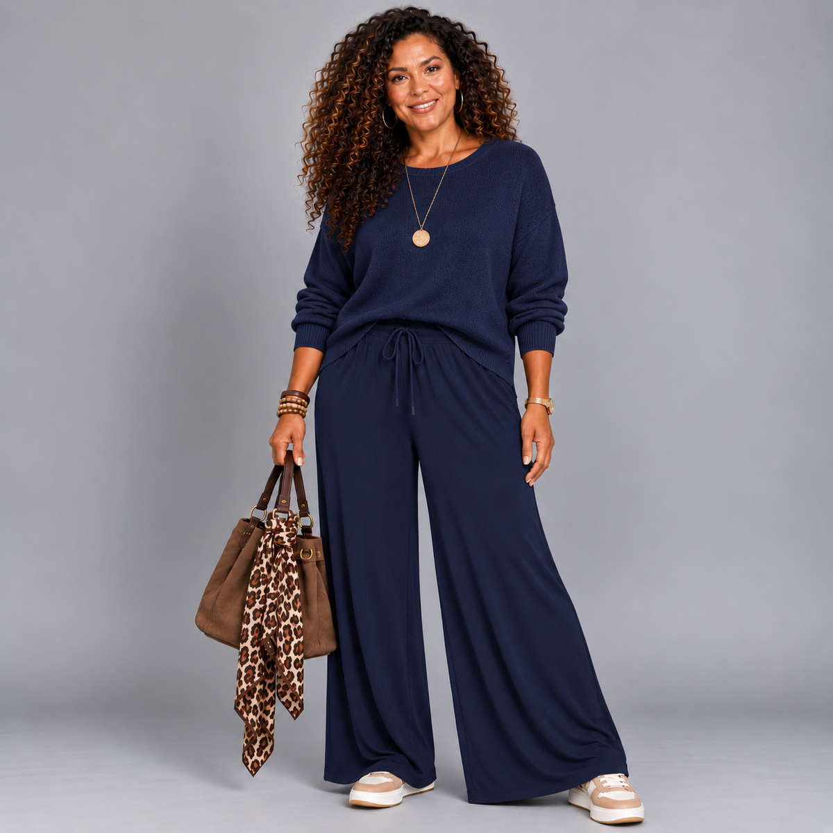 Plain Stretchy High Waist Palazzo Trousers